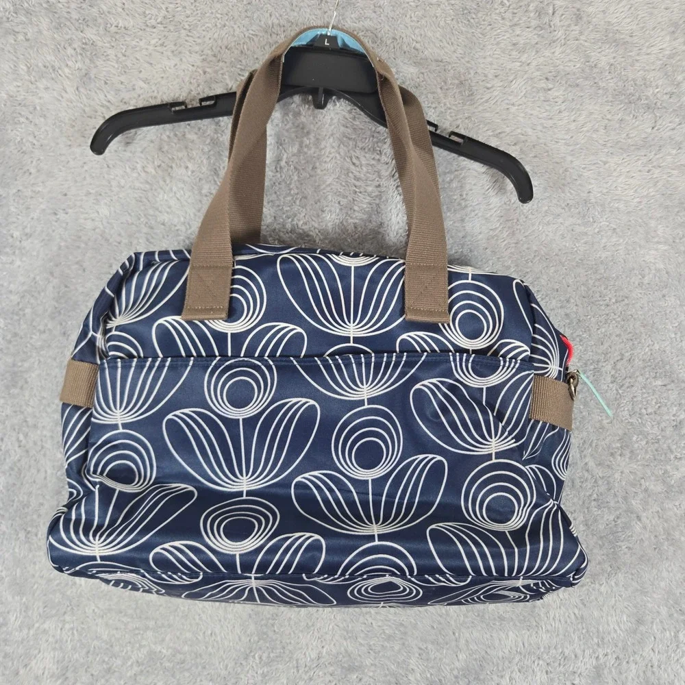 Orla Kiely Target Tote Diaper  Bag Navy Blue White Stem Print Tote Travel Bag